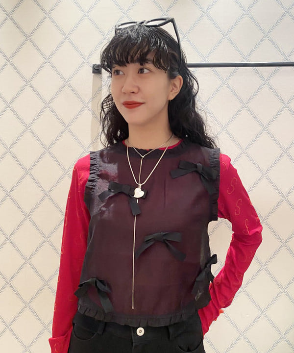 マツド ユメカさんの「BEAMS WOMEN｜sister jane / Butter Bow Ruffle Top」を使ったコーディネート