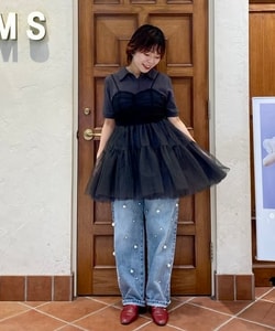 CAROLINA GLASER（カロリナ グレイサー）チュールシャツ（シャツ