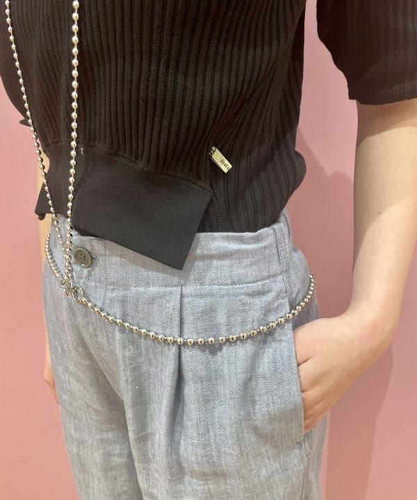 水野 萌香さんの「BEAMS WOMEN｜maturely /  Linen Blend Work Easy Pants」を使ったコーディネート