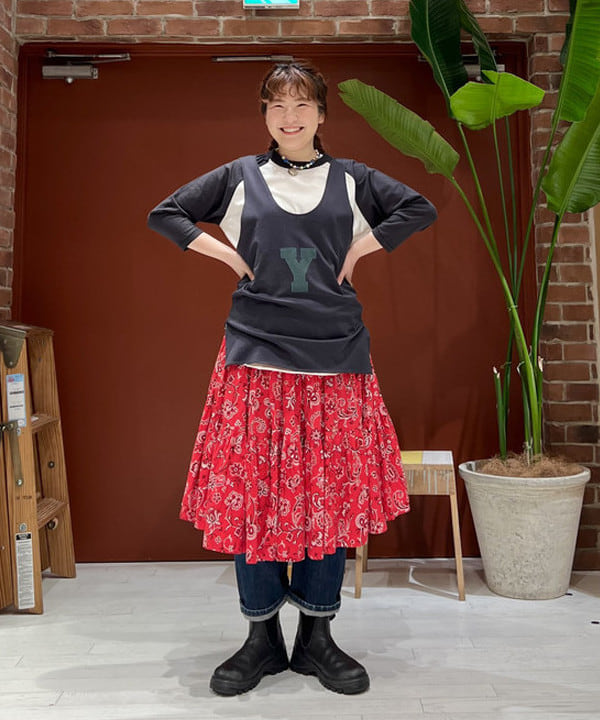 エノモト アミさんの「BEAMS WOMEN｜ナンバリング タンク」を使ったコーディネート