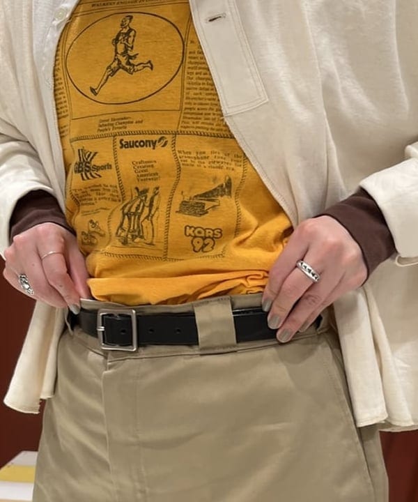 クロサワさんの「BEAMS WOMEN｜BEAMS BOY / 25mm WASH ベルト」を使ったコーディネート