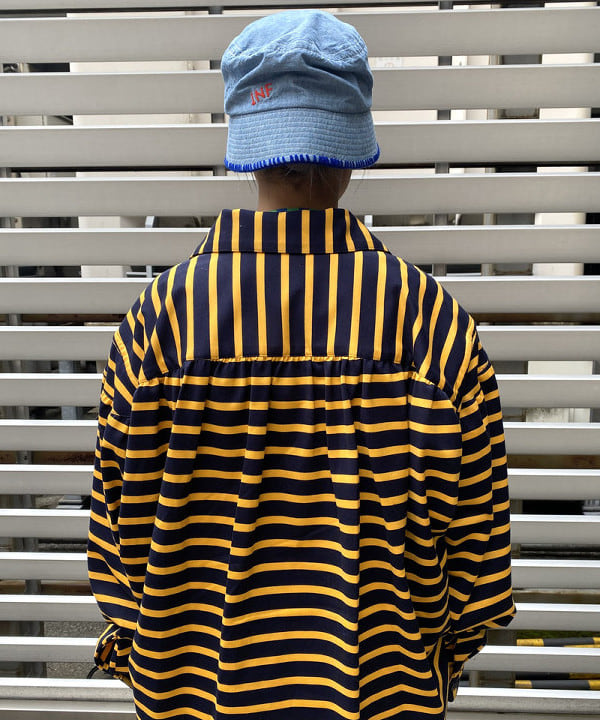 オカモト ミサキさんの「BEAMS WOMEN｜INFIELDER DESIGN × BEAMS BOY / 別注 テープ ハット」を使ったコーディネート
