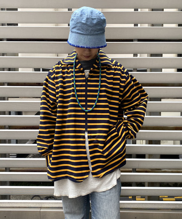 オカモト ミサキさんの「BEAMS WOMEN｜INFIELDER DESIGN × BEAMS BOY / 別注 テープ ハット」を使ったコーディネート