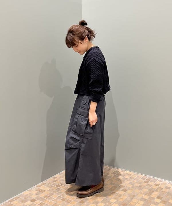 るーたまさんの「BEAMS WOMEN｜BEAMS BOY / コットン タイプライター M-65 スカート」を使ったコーディネート