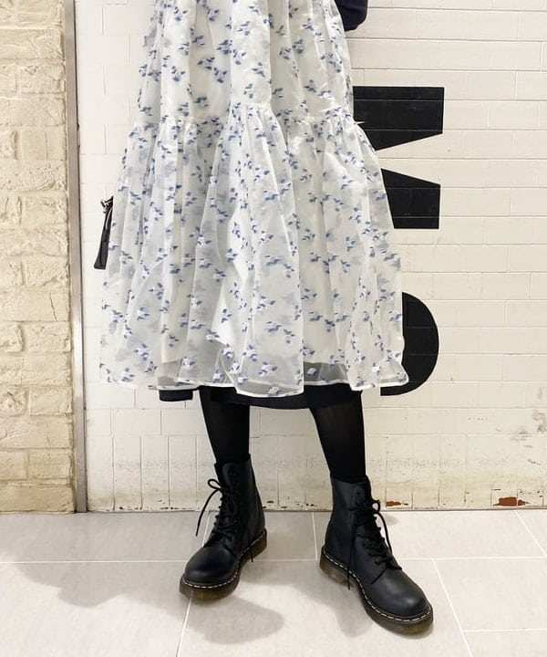 りかちょび/岸本梨佳さんの「BEAMS WOMEN｜BEAMS BOY / リブ クルー 7分袖 カットソー」を使ったコーディネート