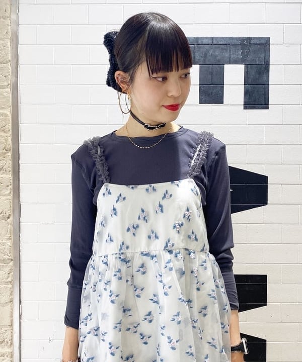 りかちょび/岸本梨佳さんの「BEAMS WOMEN｜BEAMS BOY / リブ クルー 7分袖 カットソー」を使ったコーディネート