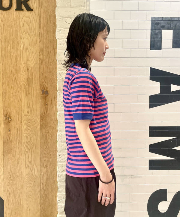 笠井 祐希さんの「BEAMS WOMEN｜BEAMS BOY / ボーダー バインダー ショートスリーブ」を使ったコーディネート