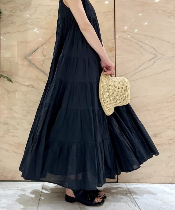 中丸　栞さんの「BEAMS WOMEN｜GRILLO / ペーパー クロシェハット」を使ったコーディネート