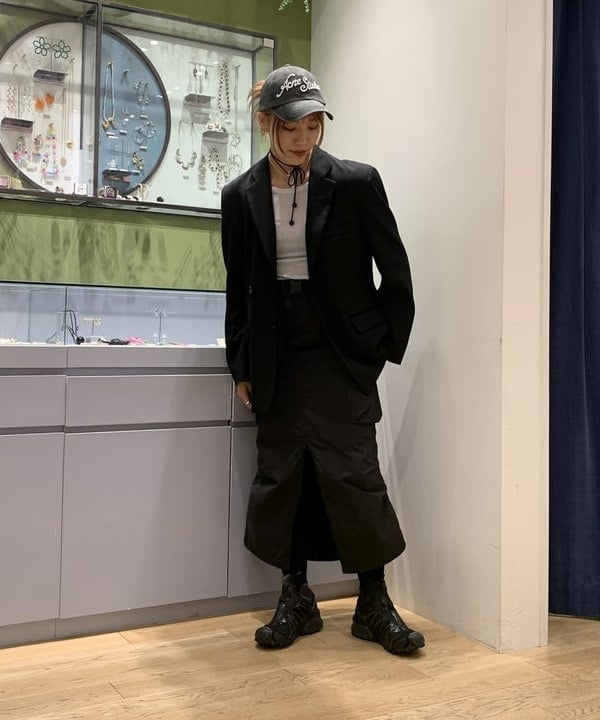 れいなさんの「BEAMS WOMEN｜テレコ リブ クルーネック トップス」を使ったコーディネート