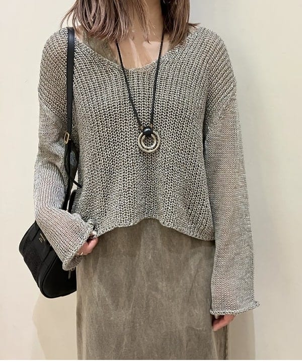 CHIHIROさんの「BEAMS WOMEN｜BEAMS BOY / Uネック ビッグ プルオーバー」を使ったコーディネート