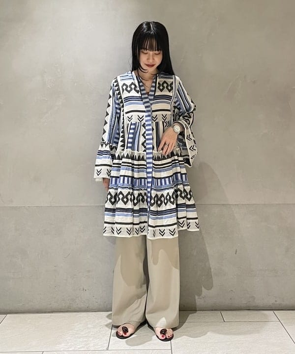 高木 菜央さんの「BEAMS WOMEN｜丸胴 テレコ タンクトップ」を使ったコーディネート