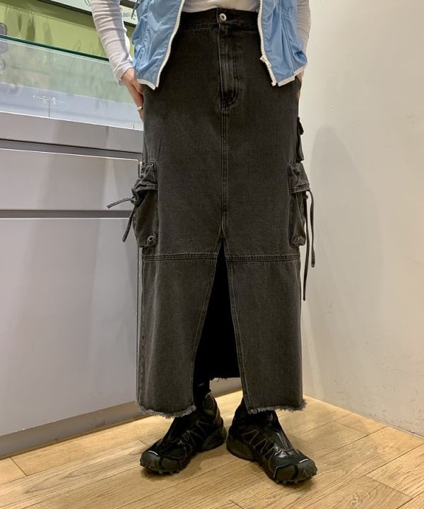 れいなさんの「BEAMS WOMEN｜Ray BEAMS / デニム カーゴ スカート」を使ったコーディネート