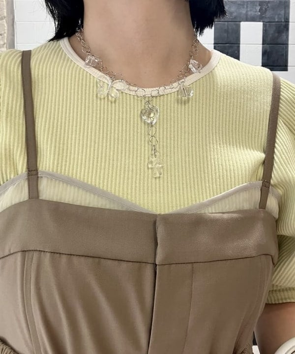 原田 まりんさんの「BEAMS WOMEN｜Ray BEAMS / リブ タック ボリューム スリーブ Tシャツ」を使ったコーディネート