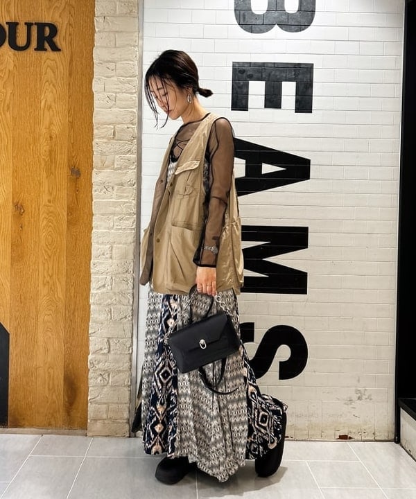 川口 恵さんの「BEAMS WOMEN｜RBS / チュール コード クルーネック トップス」を使ったコーディネート