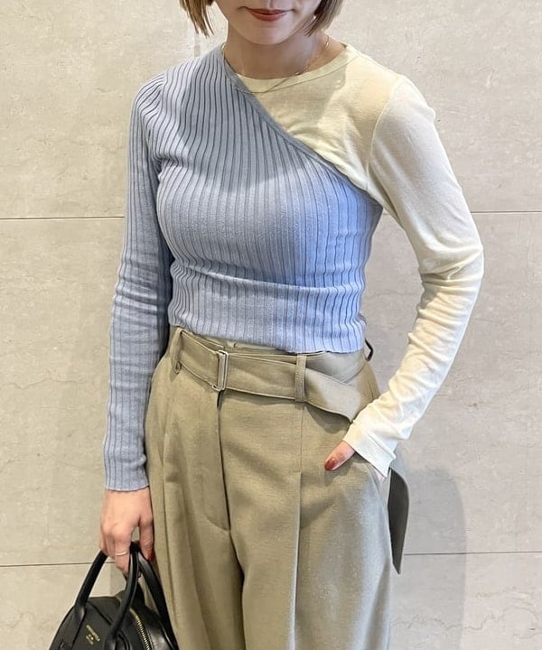 多田 日奈子さんの「BEAMS WOMEN｜Demi-Luxe BEAMS / 1タック ベルテッド パンツ」を使ったコーディネート