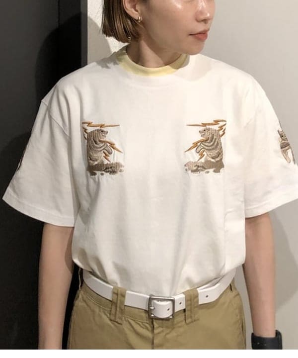 おはぎ(萩原)さんの「BEAMS WOMEN｜ボーイ ベーシック Tシャツ」を使ったコーディネート