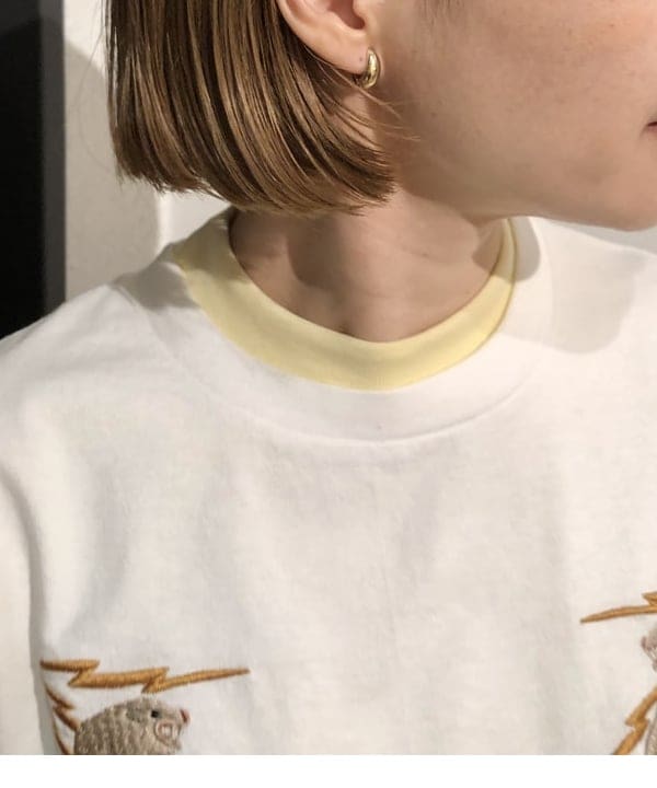 おはぎ(萩原)さんの「BEAMS WOMEN｜ボーイ ベーシック Tシャツ」を使ったコーディネート