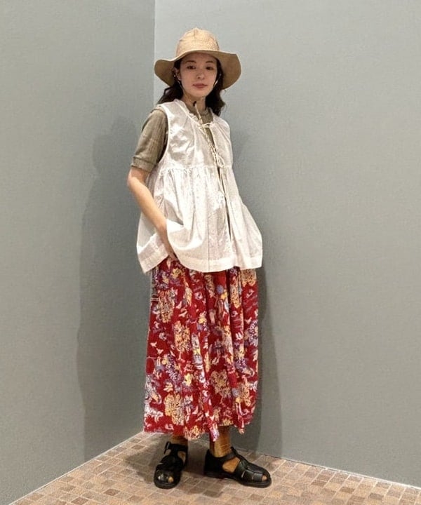 サワイさんの「BEAMS WOMEN｜BEAMS BOY / ランダム リブ クルーネック ショートスリーブ」を使ったコーディネート