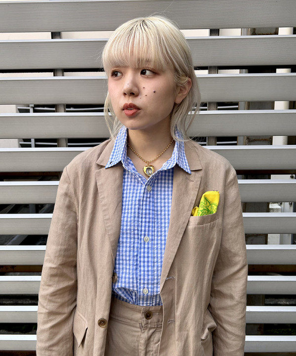ナツハさんの「BEAMS WOMEN｜BEAMS BOY / ポリエステル レーヨン リネン 3ボタン ジャケット」を使ったコーディネート