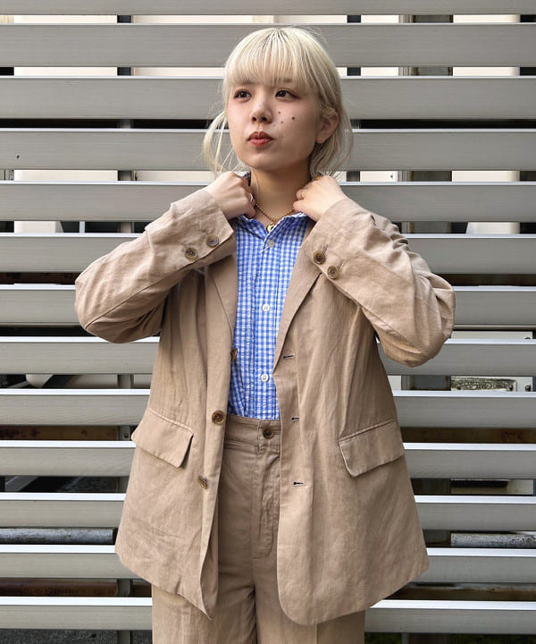 ナツハさんの「BEAMS WOMEN｜BEAMS BOY / ポリエステル レーヨン リネン 3ボタン ジャケット」を使ったコーディネート