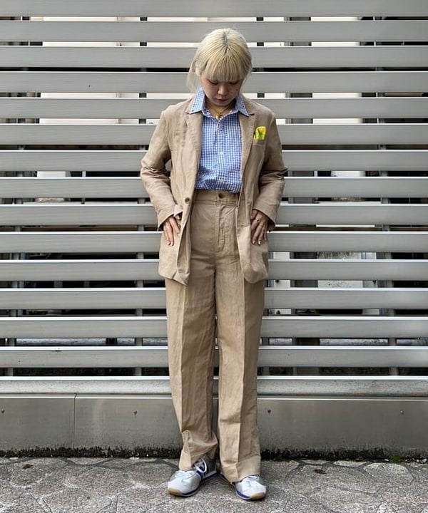 ナツハさんの「BEAMS WOMEN｜BEAMS BOY / ポリエステル レーヨン リネン 3ボタン ジャケット」を使ったコーディネート