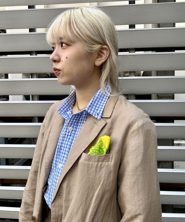 ナツハさんの「BEAMS WOMEN｜BEAMS BOY / ポリエステル レーヨン リネン 3ボタン ジャケット」を使ったコーディネート