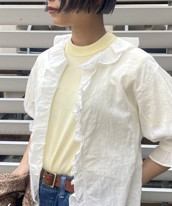 オカモト ミサキさんの「BEAMS WOMEN｜ボーイ ベーシック Tシャツ」を使ったコーディネート