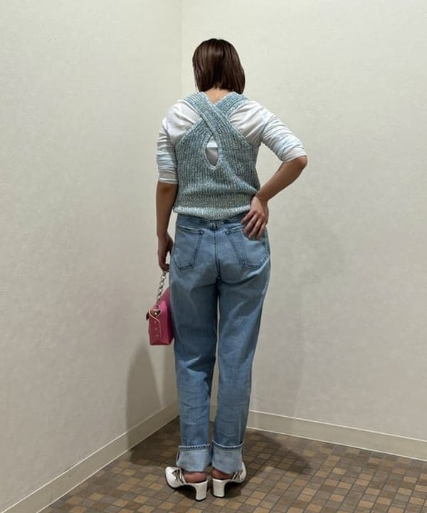 あすかさんの「BEAMS WOMEN｜Ray BEAMS / ミックス バック クロス ベスト」を使ったコーディネート