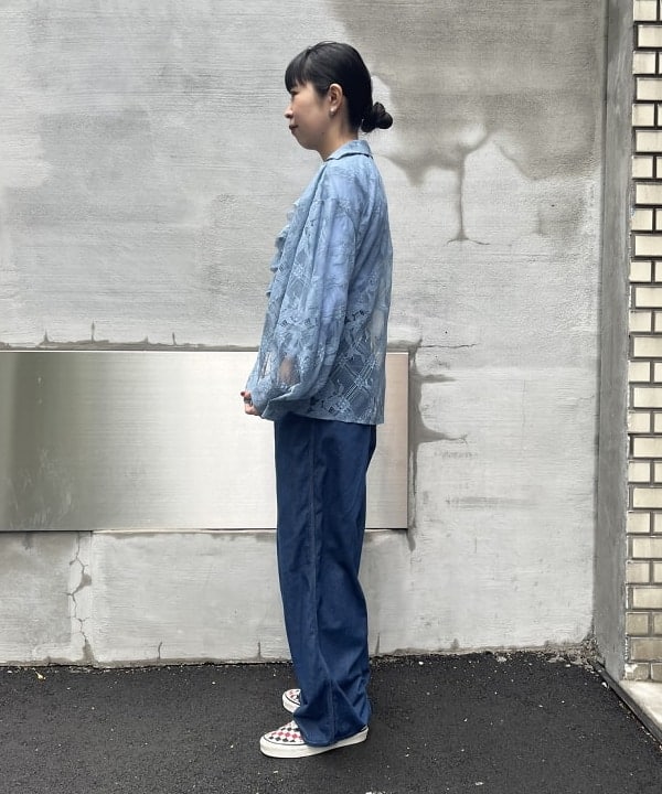 ミナミマリコさんの「BEAMS WOMEN｜BEAMS BOY / リブ クルー 7分袖 カットソー」を使ったコーディネート