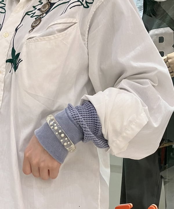 小原 もこさんの「BEAMS WOMEN｜コットン サーマル クルーネック ロングスリーブ Tシャツ」を使ったコーディネート