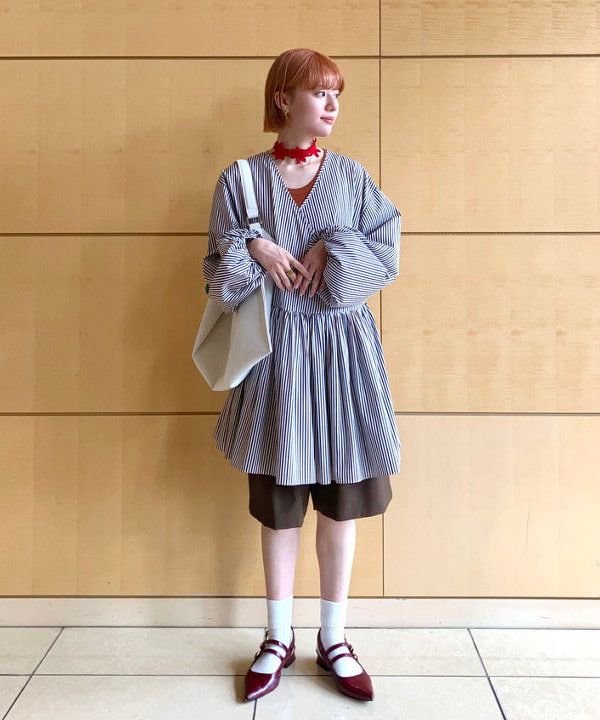 Hazukiさんの「BEAMS WOMEN｜丸胴 テレコ タンクトップ」を使ったコーディネート