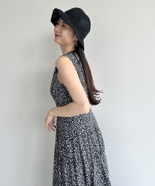 隈元 楓さんの「BEAMS WOMEN｜GRILLO / ペーパー クロシェハット」を使ったコーディネート