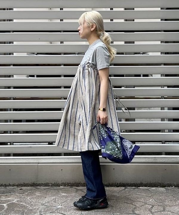 ナツハさんの「BEAMS WOMEN｜ボーイ ベーシック Tシャツ」を使ったコーディネート