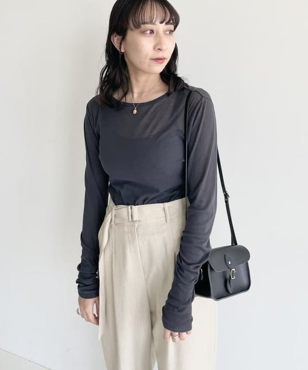 cammyさんの「BEAMS WOMEN｜Demi-Luxe BEAMS / 1タック ベルテッド パンツ」を使ったコーディネート