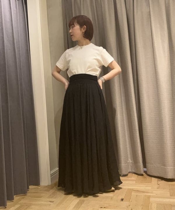 中川　ゆららさんの「BEAMS WOMEN｜AK+1 / ベーシック Tシャツ」を使ったコーディネート