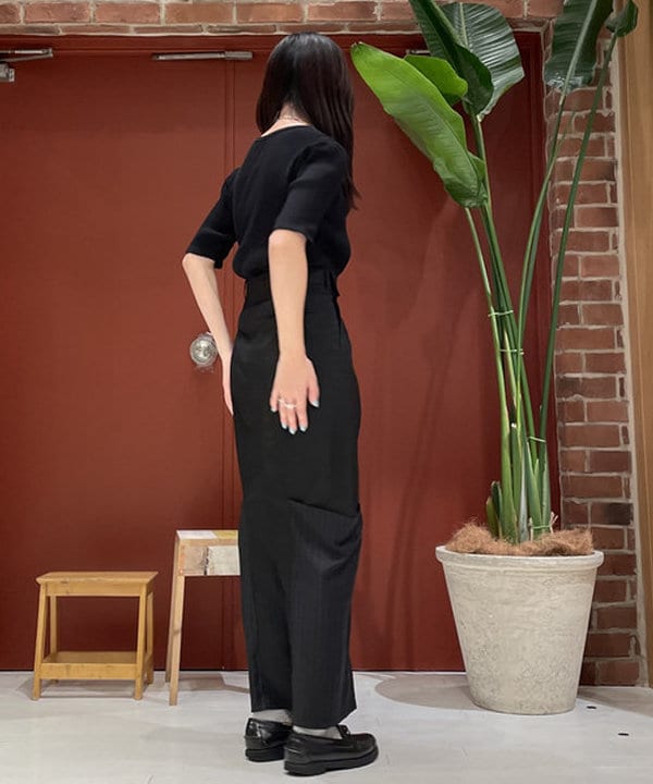 サカサイスズカさんの「BEAMS WOMEN｜maturely / Rib Gimmick Short Sleeves」を使ったコーディネート