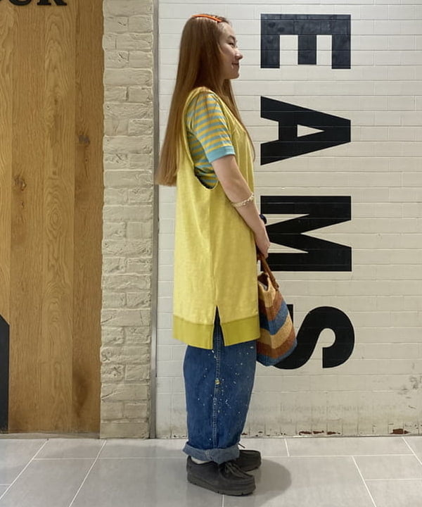 木村 海侑さんの「BEAMS WOMEN｜Vガゼット ノースリーブ ワンピース」を使ったコーディネート