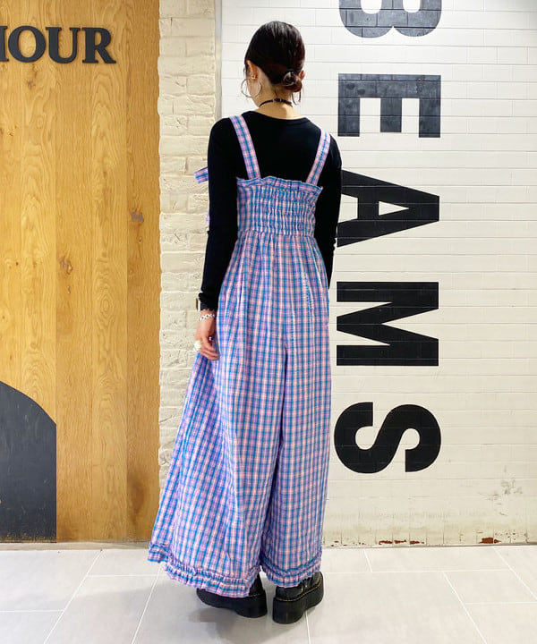 りかちょび/岸本梨佳さんの「BEAMS WOMEN｜テレコ リブ クルーネック トップス」を使ったコーディネート