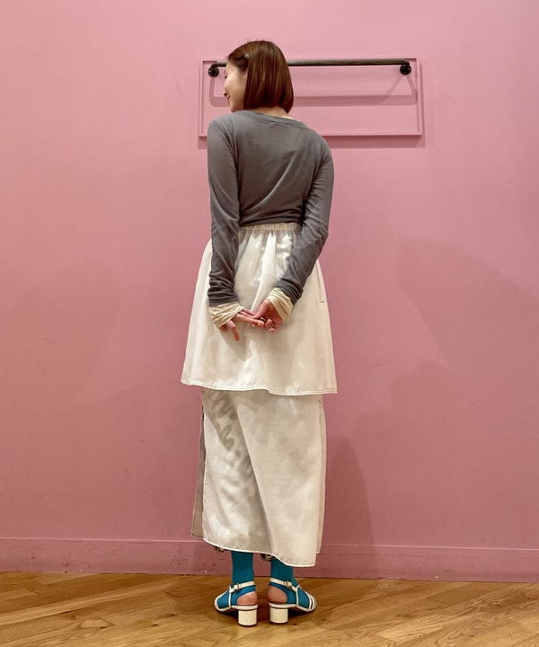 水野 萌香さんの「BEAMS WOMEN｜maturely / Lawn Layard Stitch Skirt」を使ったコーディネート
