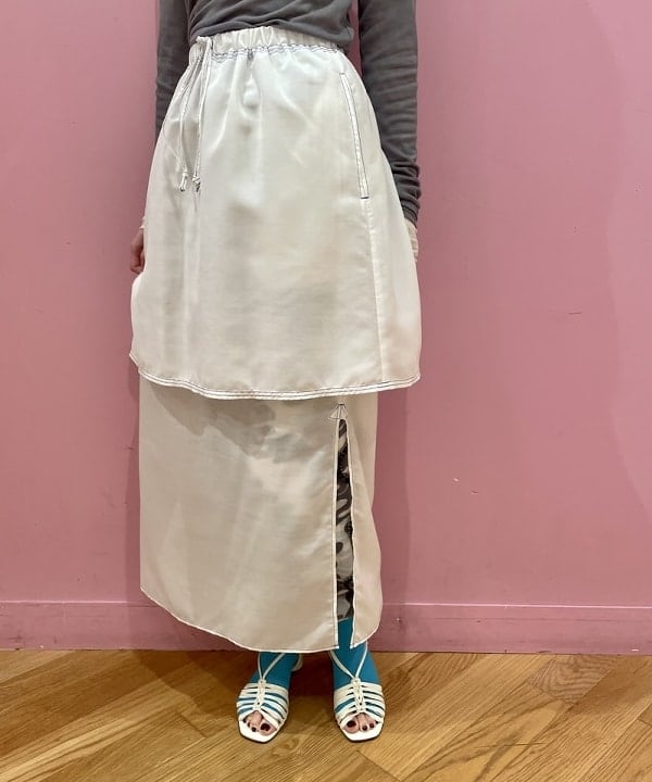 水野 萌香さんの「BEAMS WOMEN｜maturely / Lawn Layard Stitch Skirt」を使ったコーディネート