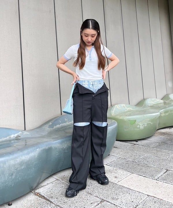 ちりこさんの「BEAMS WOMEN｜FILA &times; Ray BEAMS / 別注 40-LOVE ポロシャツ」を使ったコーディネート