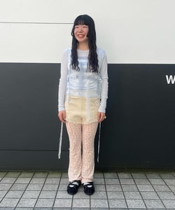 Ray BEAMS（レイ ビームス）○YUHAN WANG / lace trimmed stripe