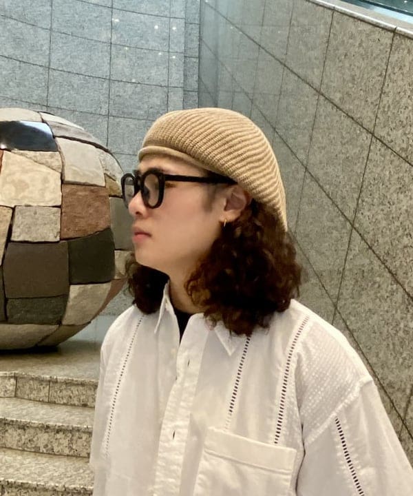 りくっしーさんの「BEAMS WOMEN｜BEAMS / リネン ベレー▲」を使ったコーディネート