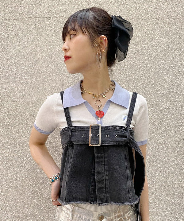 りかちょび/岸本梨佳さんの「BEAMS WOMEN｜FILA × Ray BEAMS / 別注 40-LOVE ポロシャツ」を使ったコーディネート