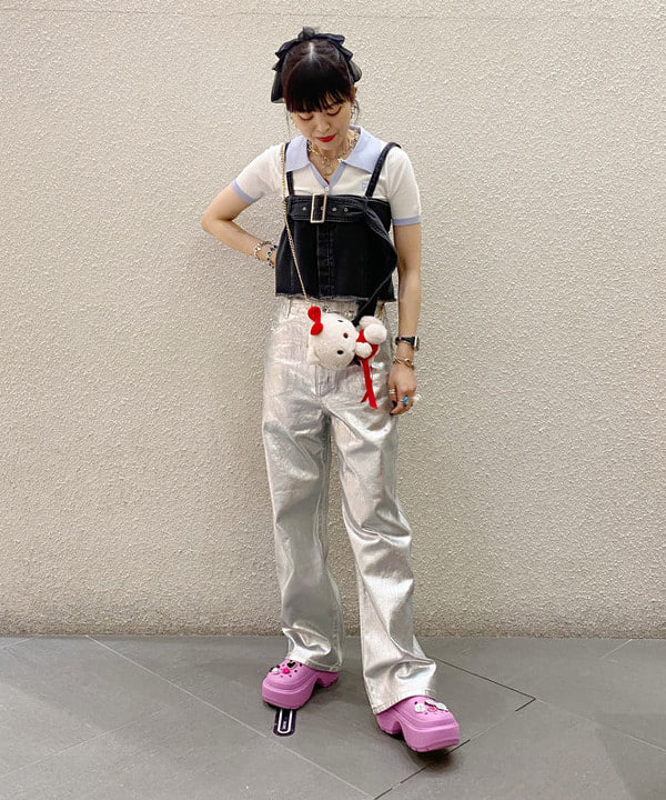 りかちょび/岸本梨佳さんの「BEAMS WOMEN｜FILA × Ray BEAMS / 別注 40-LOVE ポロシャツ」を使ったコーディネート