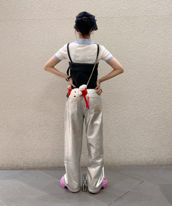 りかちょび/岸本梨佳さんの「BEAMS WOMEN｜FILA × Ray BEAMS / 別注 40-LOVE ポロシャツ」を使ったコーディネート