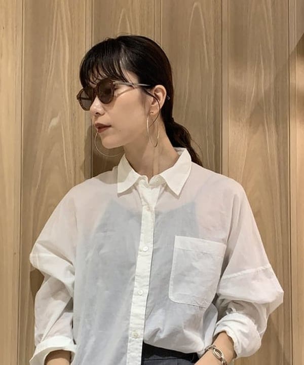 AONO SHIKAMAさんの「BEAMS WOMEN｜Demi-Luxe BEAMS /  KHADI オーバーシャツ」を使ったコーディネート