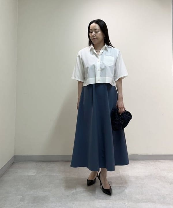 関 桂子さんの「BEAMS WOMEN｜PAPYRUS / Candy Wrapper レース ハンドバッグ M」を使ったコーディネート