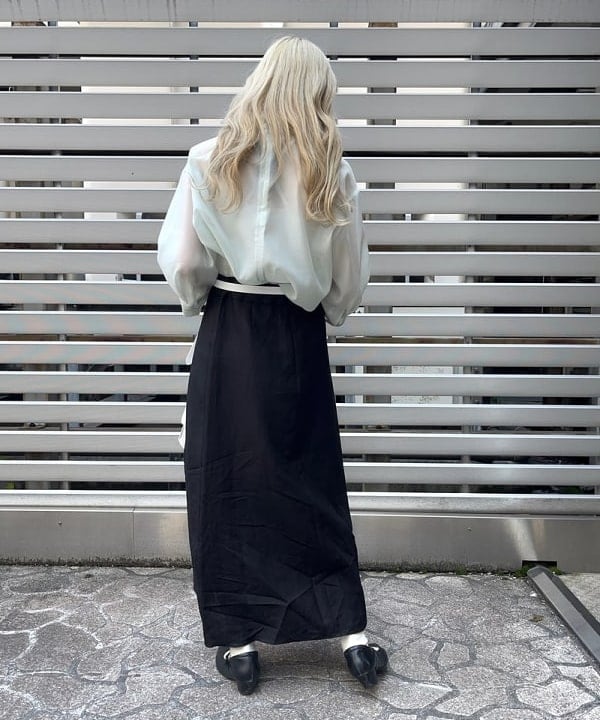 YUIさんの「BEAMS WOMEN｜Demi-Luxe BEAMS / オーガンジー リボンタイ ブラウス」を使ったコーディネート