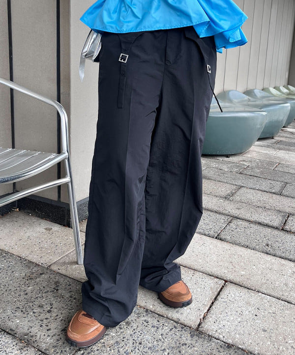 ちりこさんの「BEAMS WOMEN｜Ray BEAMS / ガーターベルト ワイド パンツ」を使ったコーディネート